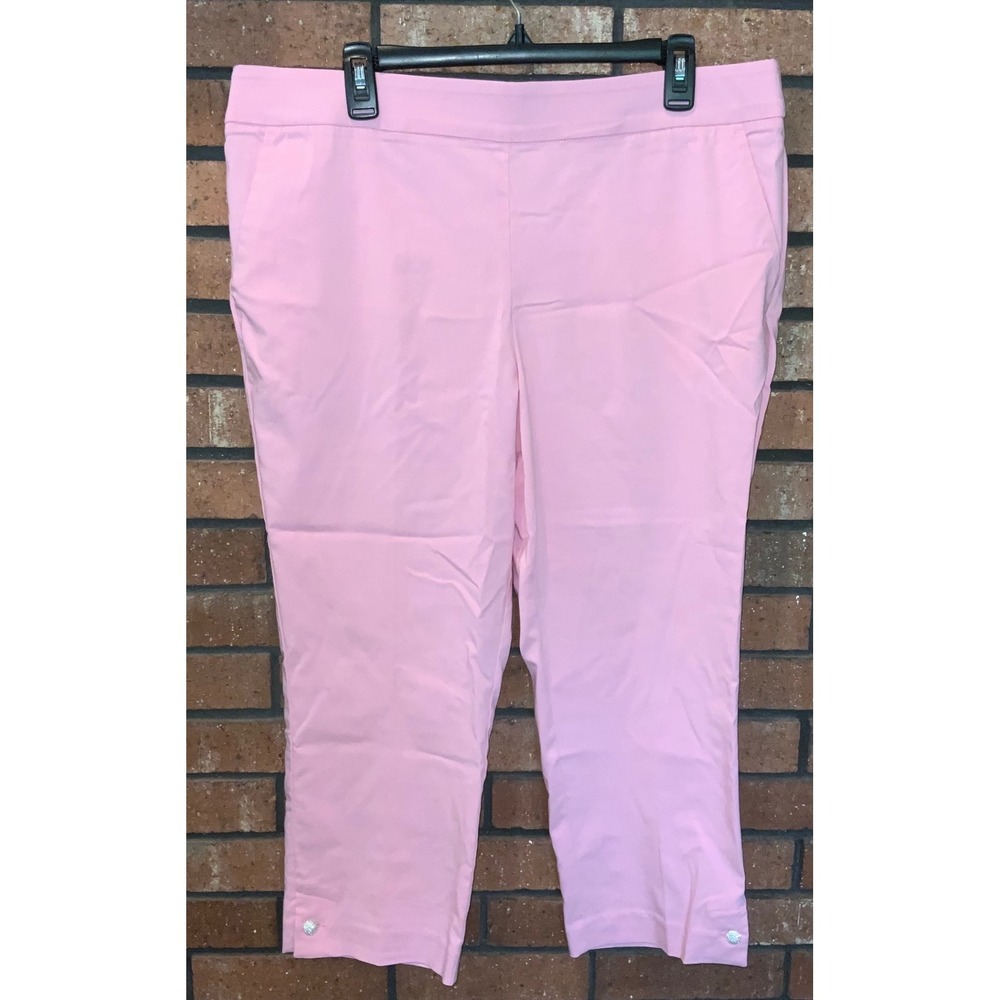 Counterparts Womens Miami Pink Super Stretch Mid Rise Crop Pants Size XL